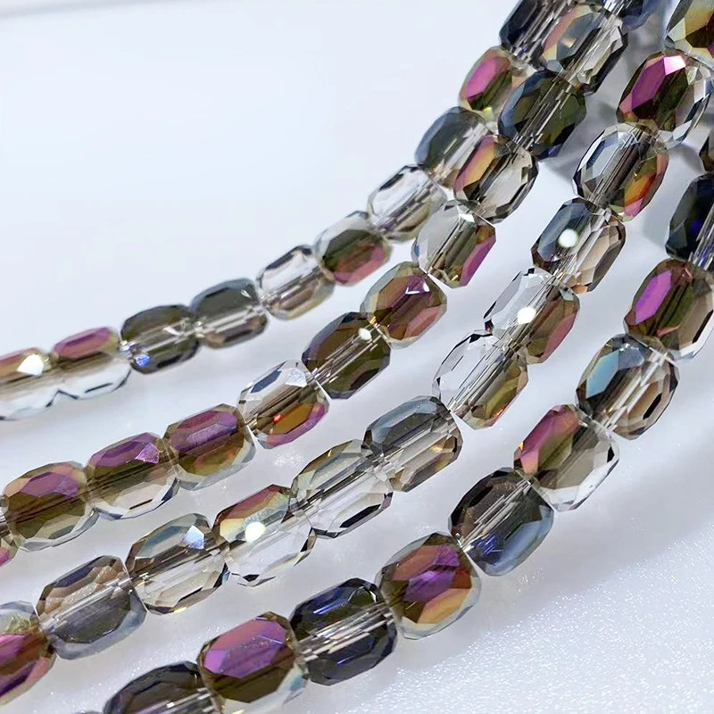 Цилиндрические хрустальные бусины 8 мм, 10 мм, многоцветные граненые круглые стеклянные бусины, ручное кольцо, ожерелье, изготовление «сделай сам», аксессуары для ювелирных изделий Цилиндрические хрустальные бусины 8 мм, 10 мм, многоцветные граненые круглые стеклянные бусины, ручное кольцо, ожерелье, изготовление «сделай сам», аксессуары для ювелирных изделий