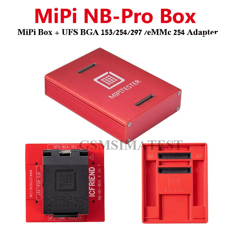 Адаптер ICFRIEND mipi nb pro box и UFS 153 297 254 eMMC |