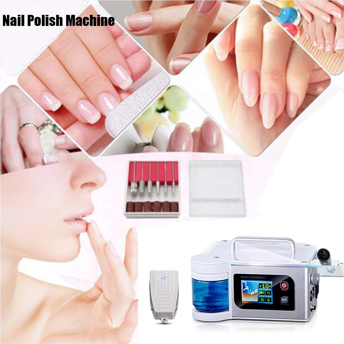 

35000RPM Nail Drill Manicure Machine Electric E-file Nail Sander with Water Spray LED Screen For Gel Removing Nail Polish Pen