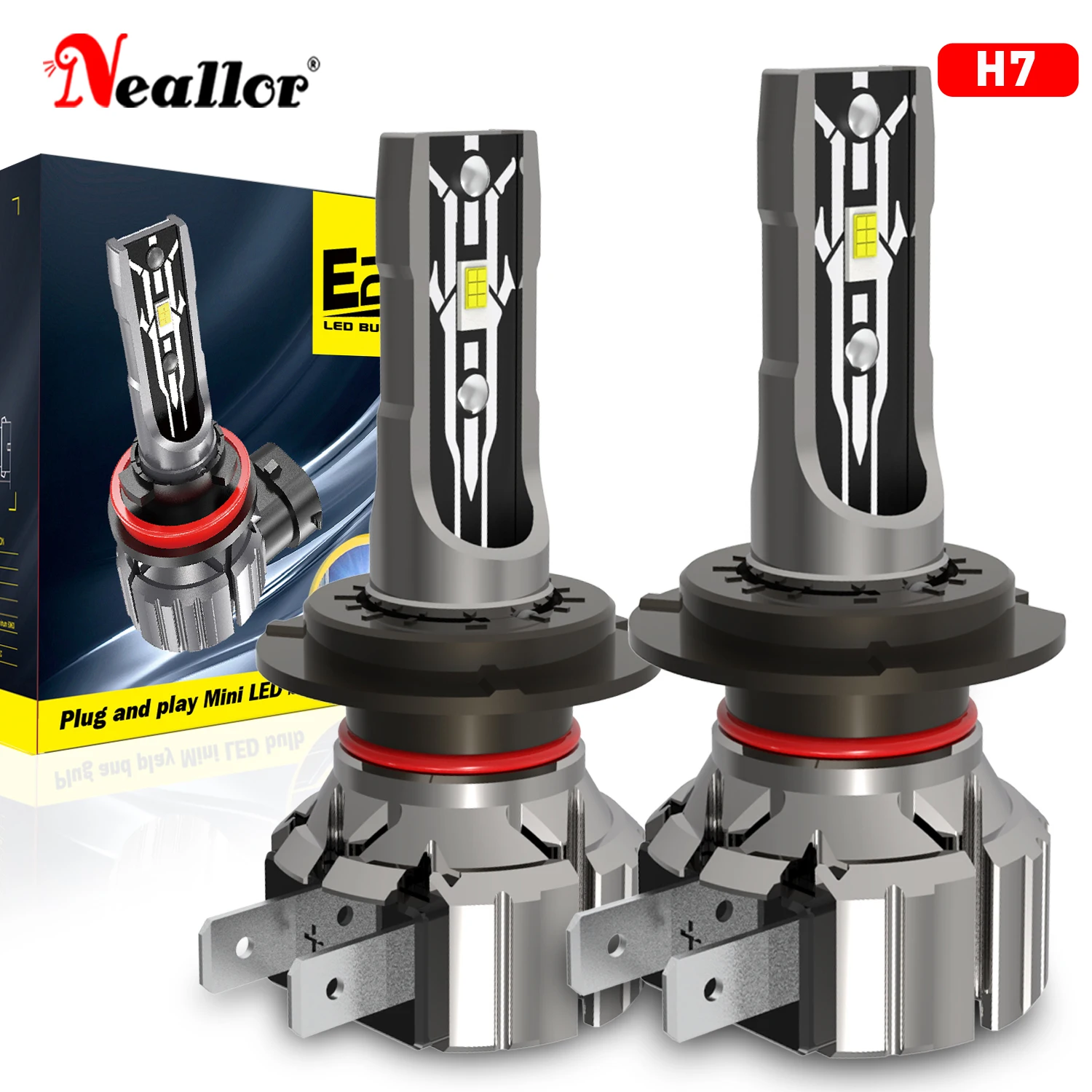 2 шт. 100 Вт 30000LM H4 H7 Canbus LED H8 H9 H11 9005 HB3 Hir2 9012 HB2 9003 Автомобильная светодиодная фара Турбо противотуманная фара 6000K 12V Диод