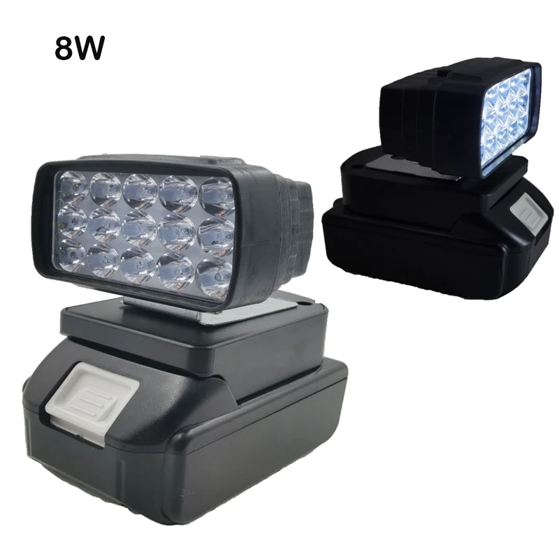 

For Makita/Dewalt/Milwaukee 18V Li-ion Battery Portable LED Work Light Cordless Emergency Flood Lamp Flashlight Compatible