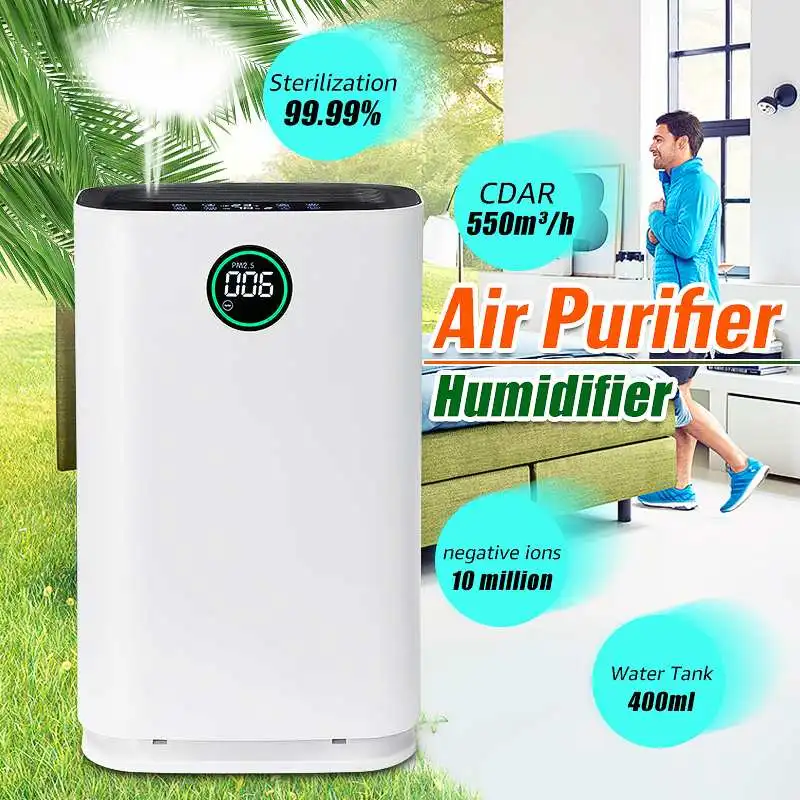 

17" Large Room Air Purifier for Home, True HEPA Filter, Odor Allergies Remover for Smoke, Dust, VOCs, Pollen, Pet Dander