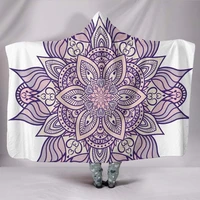 floral mandala yoga meditation hooded blanket handmade with hood multi colored gypsie lotus vegan blanket hippie festiva