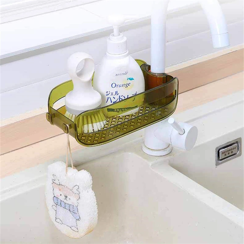 

Kitchen Sink Organizer Sponger Holder Bathroom Soap Drainer Hanging Rack Plastic Storage Rack