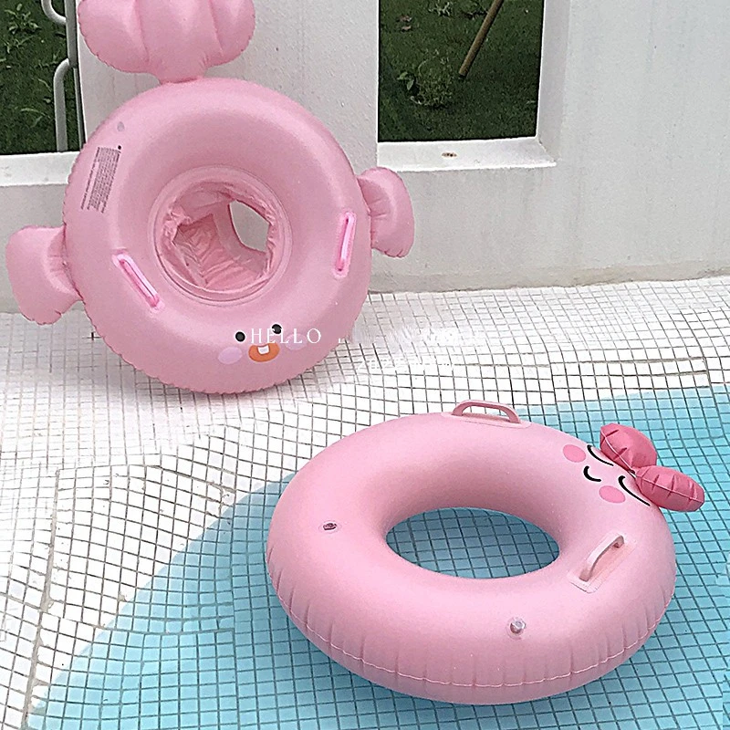 

Summer Baby Swimming Ring Cartoon Korea Ins Kawaii Beach Portable Kids Inflatable Anti-rollover Thickened Lifebuoy Girls Ring