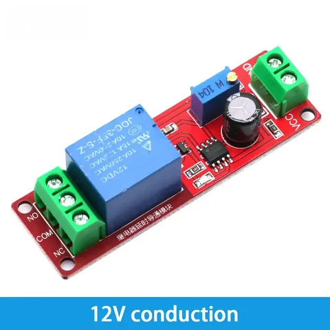 Модуль реле NE555 с регулируемой задержкой 0-10 секунд