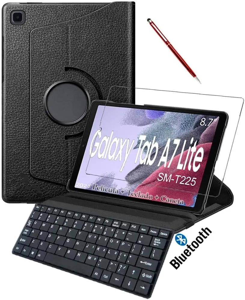 

Case For Tablet Tab A7 Lite 8.4" Pelicula + Touch Pen teclado sem fio
