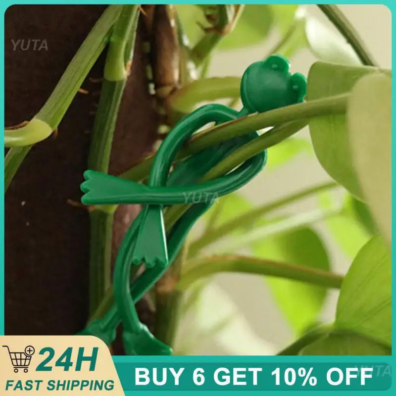 

Frog Tie Weather-resistant Household Plant Branch Correction Growth Plant Ties Reusable Garden Vegetation Decoration Green Firm