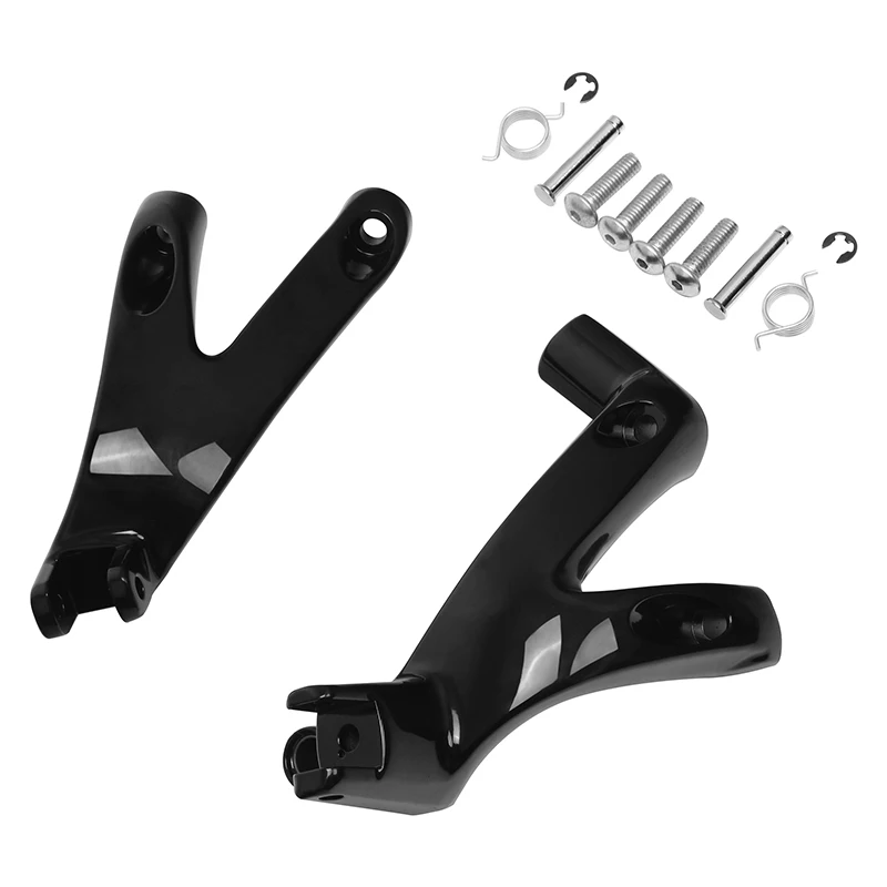 

Motorcycle Black/Chrome Driver Footpeg Mount Bracket Kit For Harley FLSB FXFB FXFBS FXBR FXBRS FXDRS 2018-2023 19 2020 2022 2021