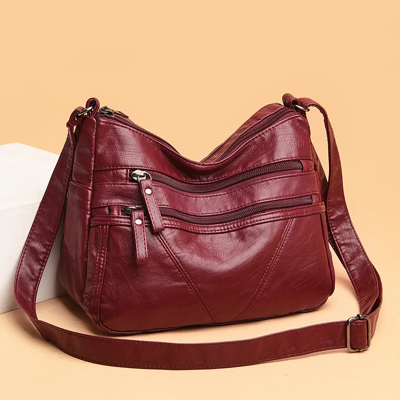 

Женская сумка, трендовая Ретро сумка с несколькими карманами, мягкие кошельки через плечо, Вместительная дорожная сумка-мессенджер, сумка-тоут через плечо