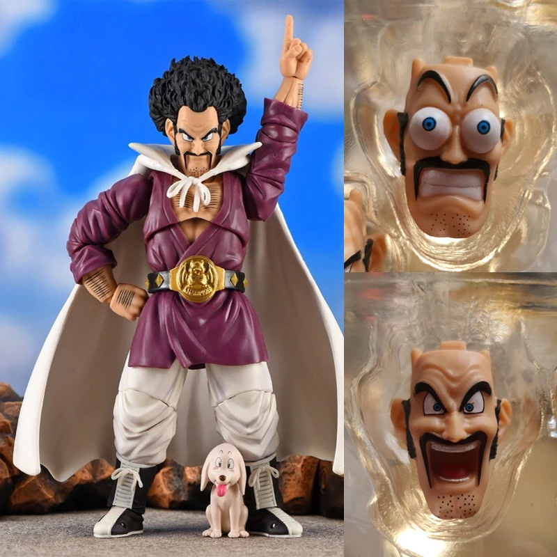

16cm SHF Dragon Ball Z Hercule Action Figure Ring Name Mark Movable Doll Articulated Toys For Child Gifts