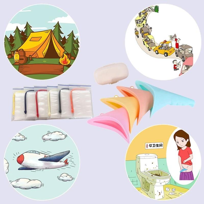 

Woman Standing Piss Portable Toilet Urinal Camping Tent Travel Toilet Female Urinal Female Pee Funnel Emergency Drop Shipping