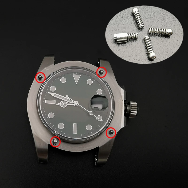 1 sets Watch Bezels inner Click Spring and Steel Balls, Bezel Stop Switch For R Submariner 116610,126610 Watch Parts