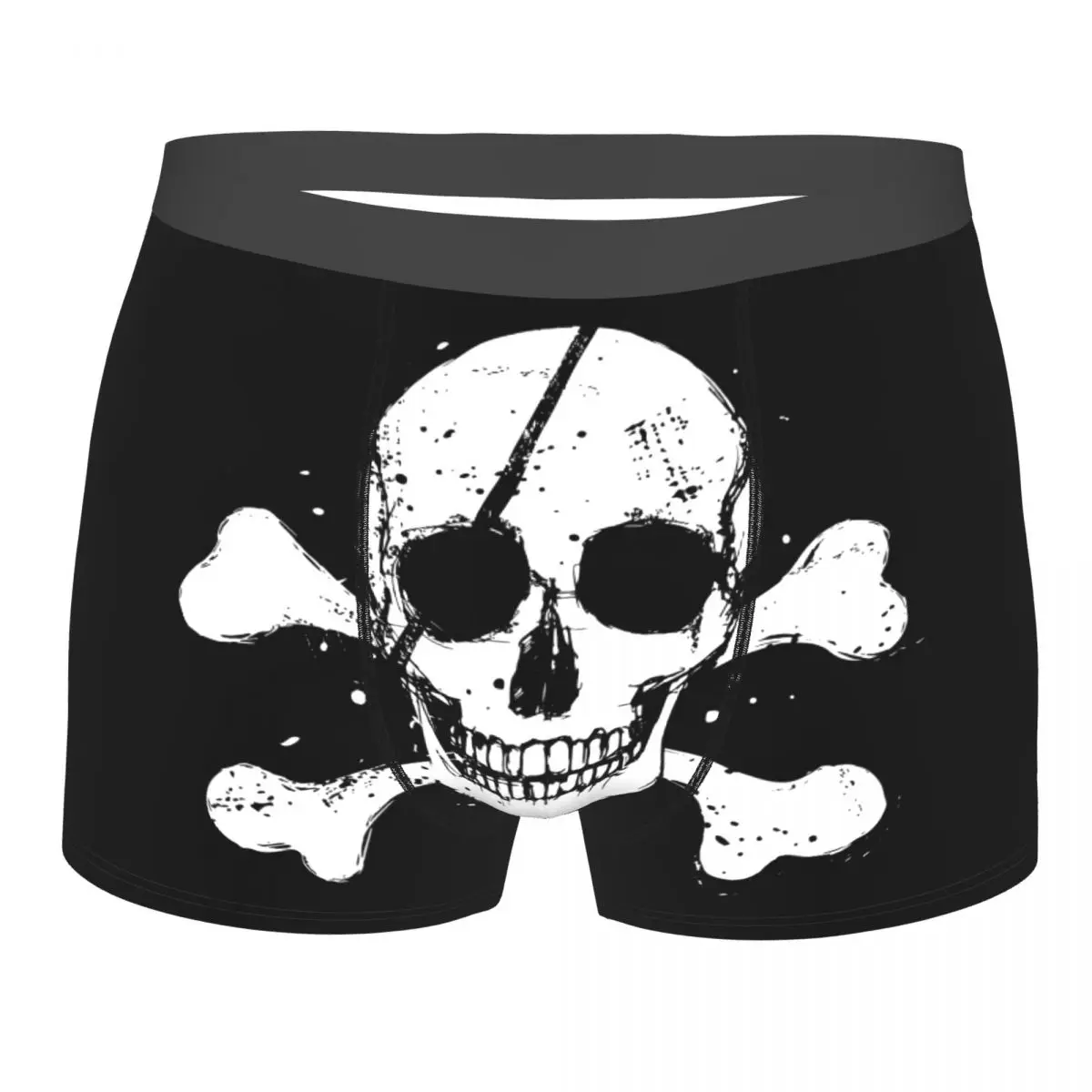 Men's Panties Underpants Boxers Underwear Black Pirate Flag Sexy Male Shorts