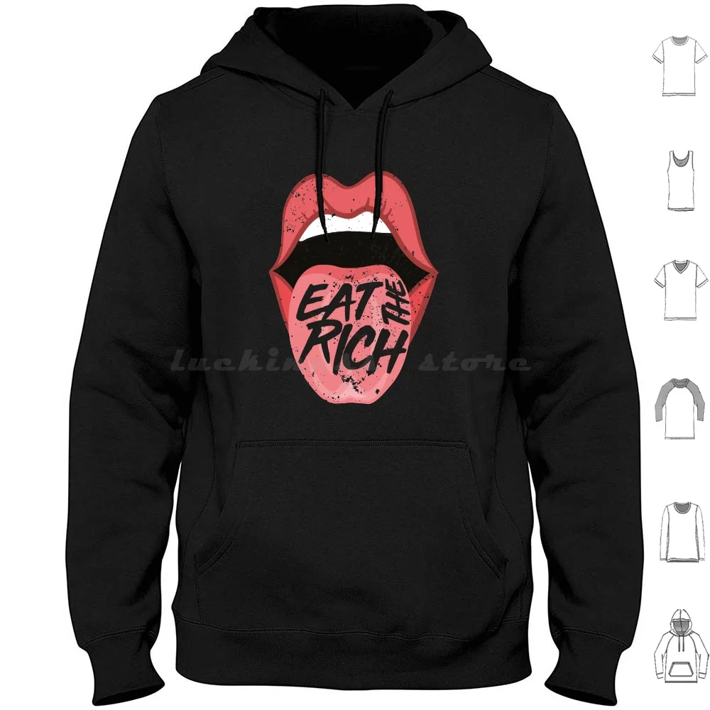 

Eat The Rich Socialism Communism Hoodie cotton Long Sleeve Socialism Socialist Utopia Communist Communism Mouth