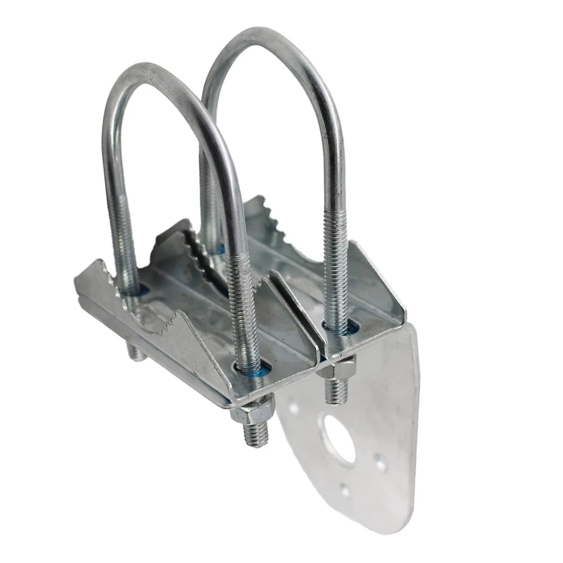 Antenna Mast Clamp with U-Bolts for Ham UHF VHF CB Cellular Trucker Mount Bracket N Female Type