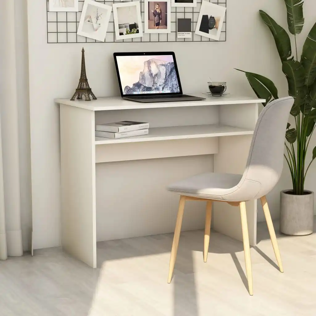 

Computer Desk, Chipboard Study Table, Office Furniture White 90x50x74 cm