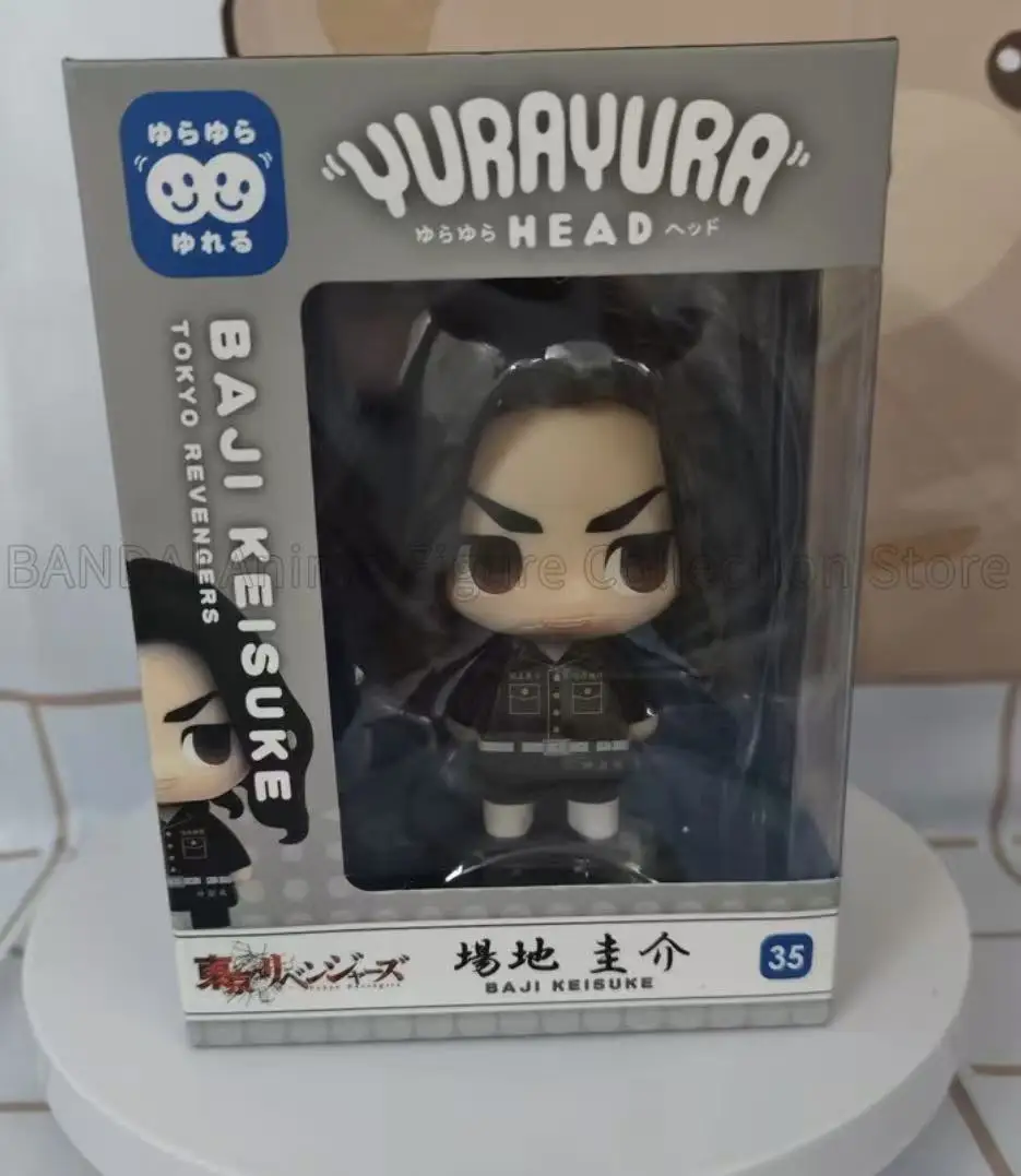 Фото В наличии Оригинальная фигурка-бобблхед PLEX YURAYURA HEAD Tokyo Revengers Баджи Кейсуке в стиле чиби, украшение, подарок на день рождения. №1