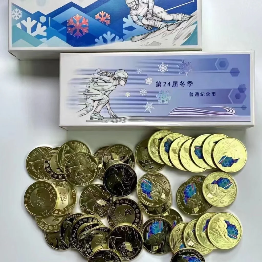 

2022 China Winter Coins, Chinese Original 5Yuan Set of New Sport Game Commemorative Coin Beijing for Collection Souvenir UNC