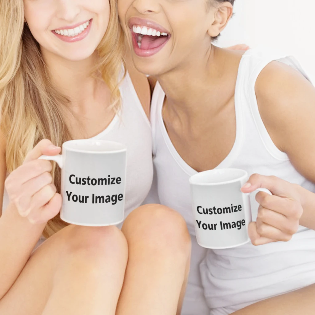 Персонализированная кружка с вашей фотографией изображением имени и текста на