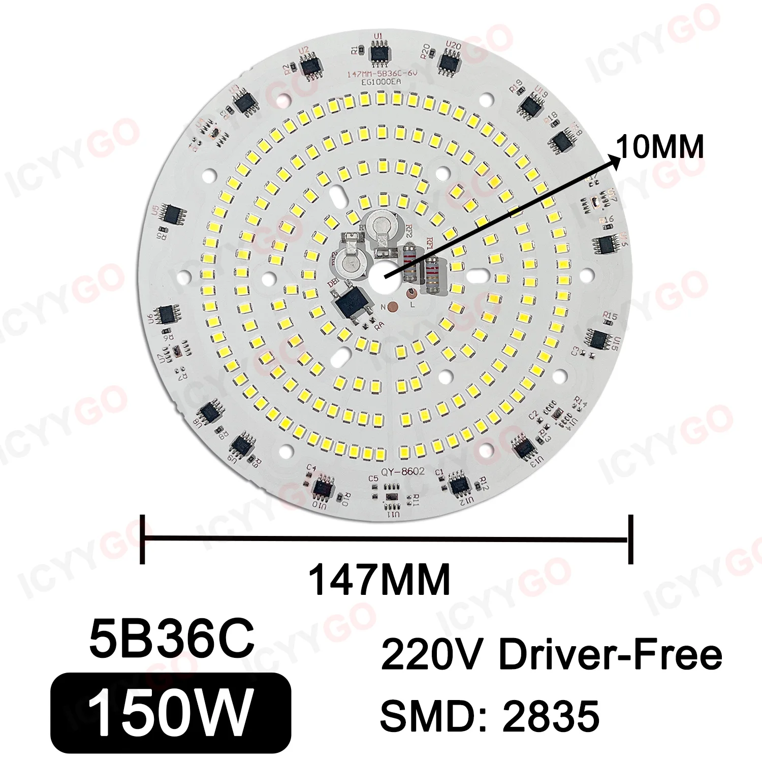 

Светодиодная панель ICYYGO SMD2835 220 В 15-150 Вт