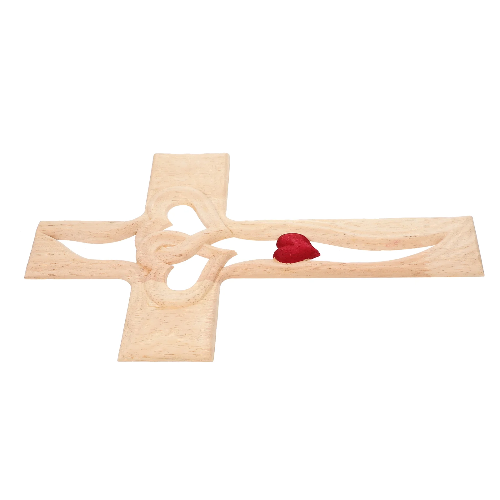 

Cross Wooden Wood Heart Carved Wall Ornament Topper Tree Dachshund Intertwined Centerpiece Decorative Decor Love Jesusblessing