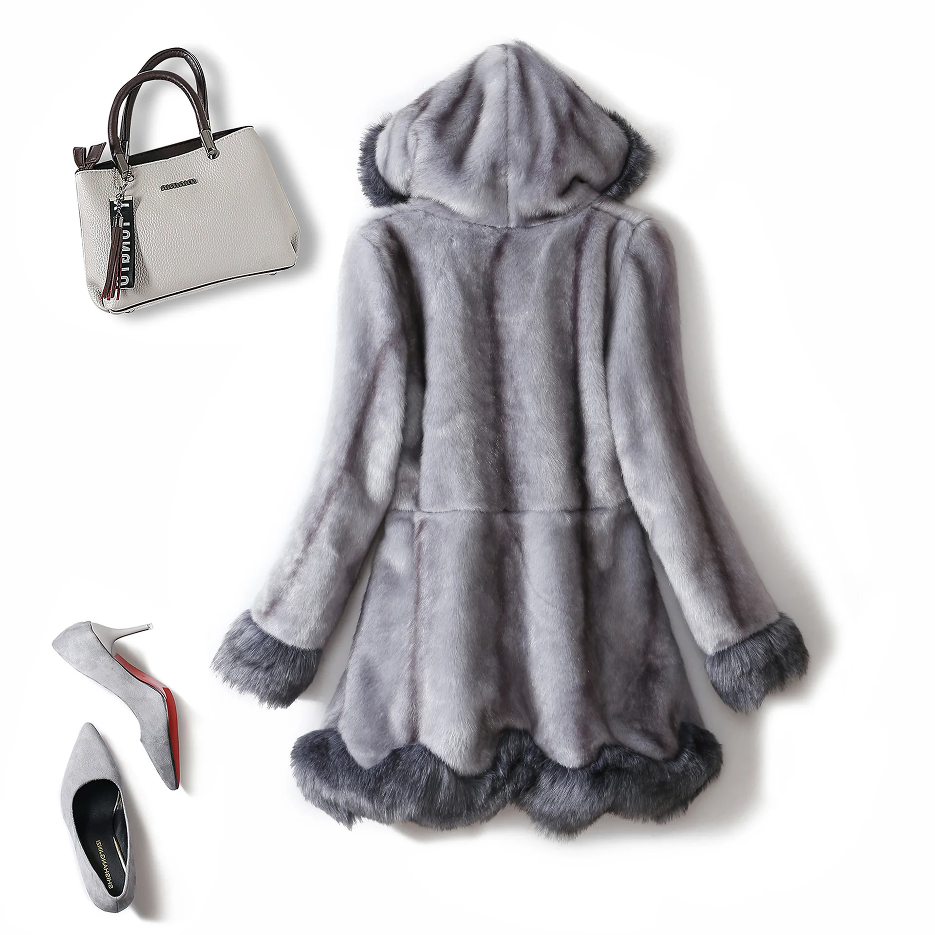 Luxury Mink Fur Coat Women Winter 2022 New Long Solid Color Elegant Faux Fox Fur Coats Plush Teddy Outwear Jacket Warm Overcoat