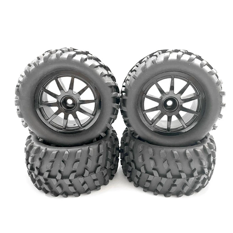 4 шт. 82 мм резиновая шина 12 Шестигранная для MJX H16 16207 16208 16209 HBX 16889 SG1601 SCY 16101 1/16 детали