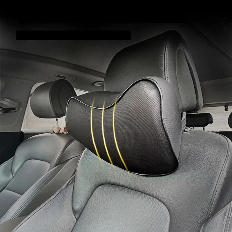 Car Headrest Memory Cotton Neck Pillow on Board Headrest Breathable Universal for All Seasons Pillow Car Interior Supplies