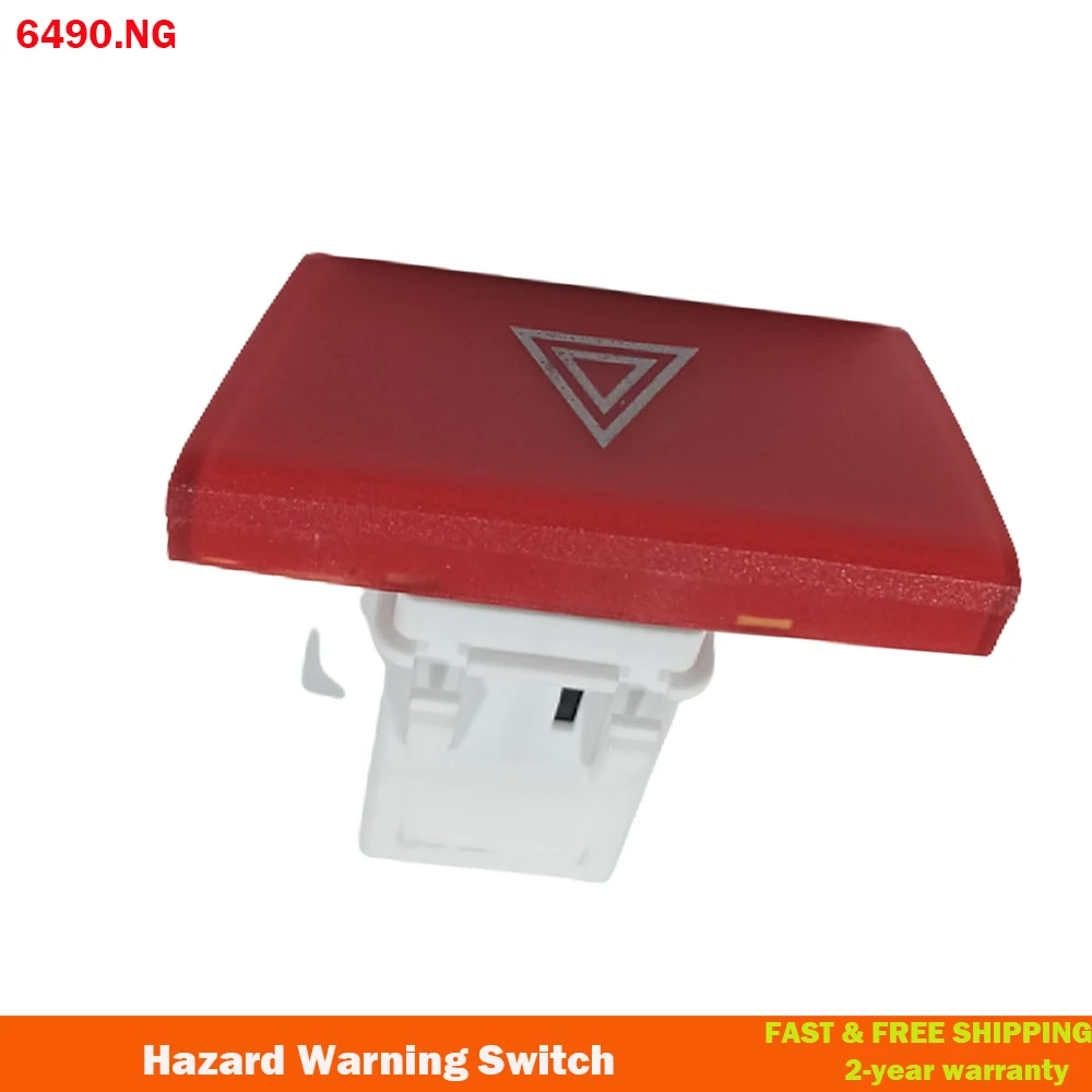 

New Red Warning Lamp Hazard Light Button Switch for Citroen C1 Peugeot 107 Toyota Aygo Mk1 6490.NG 6490 NG 6490NG