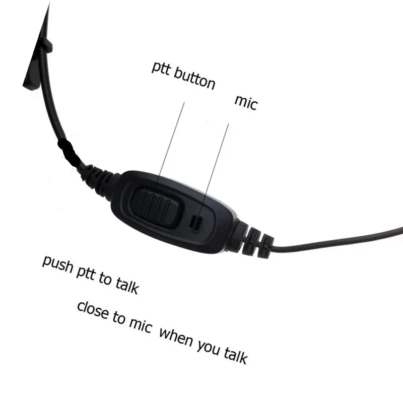 5 pack a lot 2.5 1 Pin G Shaped Earhook Headset PTT Mic Earpiece for HYT Hytera Two Way Radio TC1688 TC310 TC-1688 TC-310 TC-320