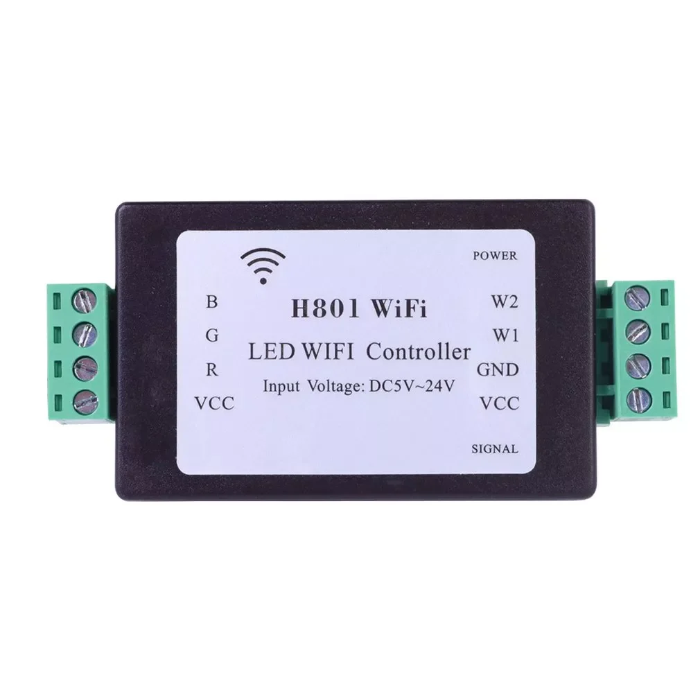 H801 RGBW WiFi LED Controller For RGBW Led Strip Lights DC5-24V Input 4 Channel X 4a Output LED Controller enlarge
