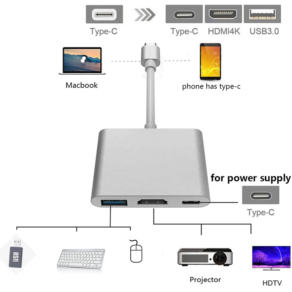 Новинка 2022 портативный адаптер USB 3. 0 10-гбит/с HDMI-совместимый |
