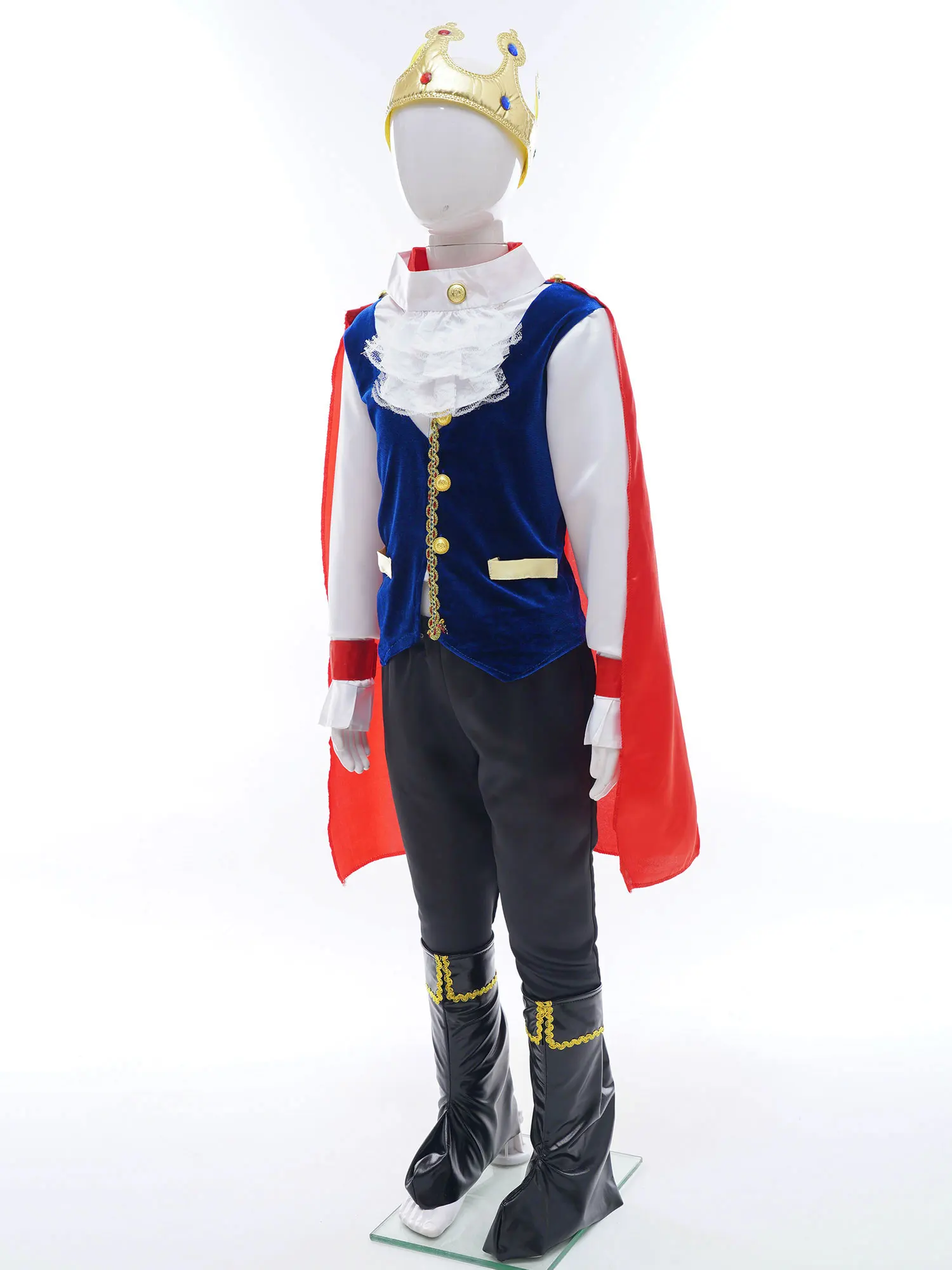 Детский костюм для косплея средневековой короли мальчиков комплект из топа с
