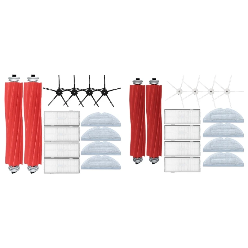 

M2EE Vacuum Cleaner Accessories for S7, T7S, T7SPlus Replacement Part Pack of Main Brush Filter Side Brushes Mopping Pads