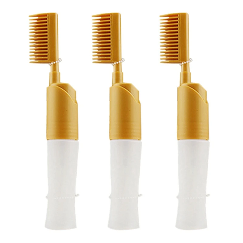 

3X Hair Dyeing Comb Hair Dyeing Brush With Bottle DIY Combing Salon Dyeing Baking Oil Brush Hair Dye Tool