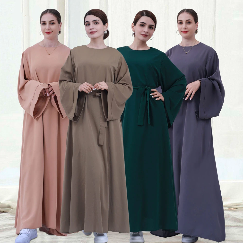 

Modest Abaya Muslim Women Casual Long Maxi Dress Turkey Dubai Arabic Clothing Islamic Gown Jilbab Eid Ramadan Caftan Femme Robe