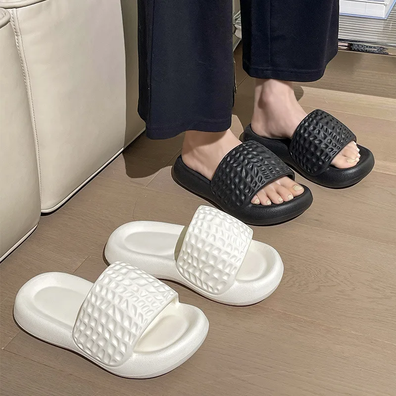 

Unisex Summer Slippers For Women Thick Platform Cloud Slides Creative Peanut Sandals Casual Indoor Slippers Home Flats Flip Flop
