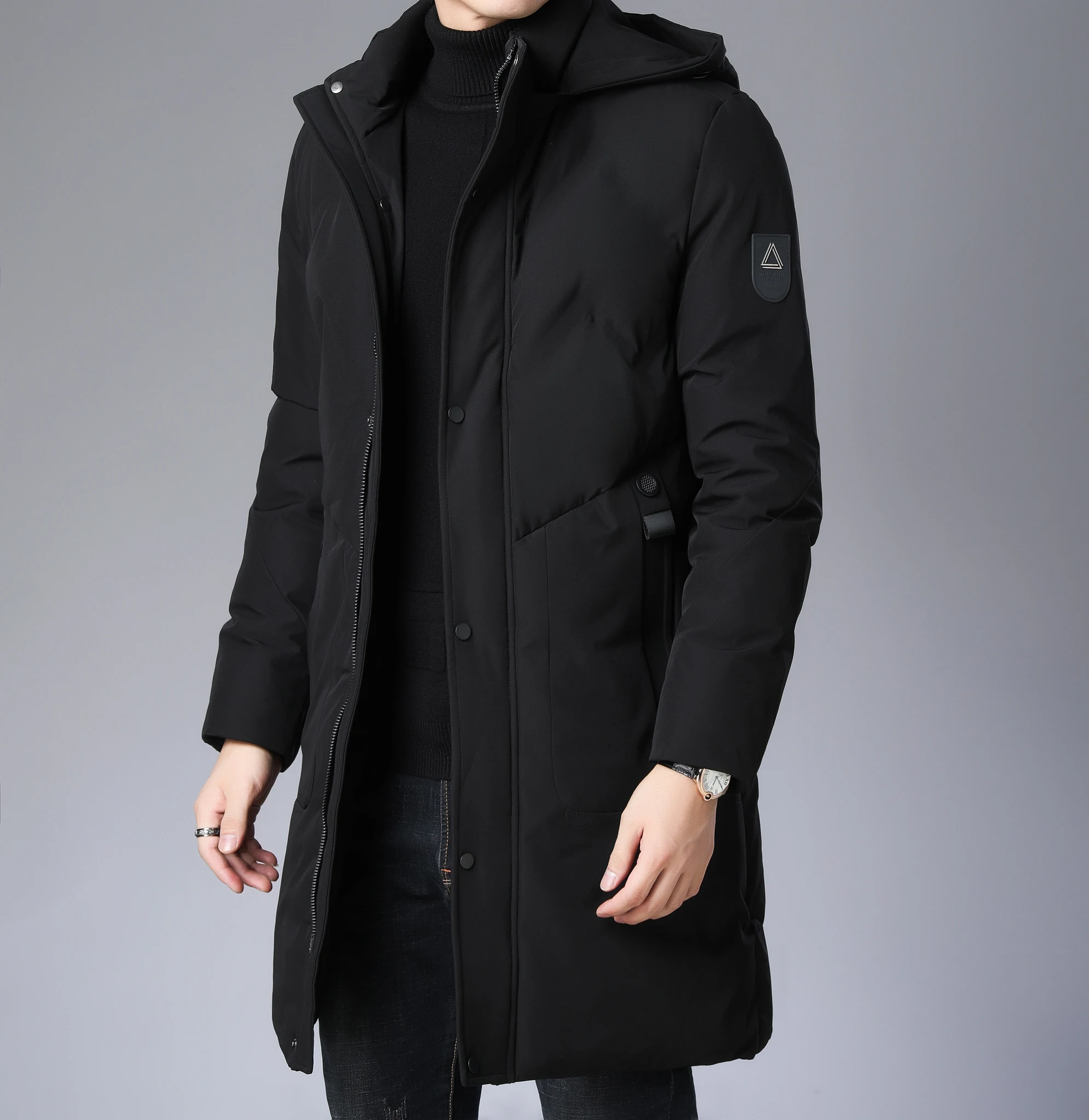 Men Winter Parkas Fashion Solid Jacket Coats Manteaux Homme Para Hombre Longer Warm Puffer Jackets Chaquetas De Invierno Abrigos