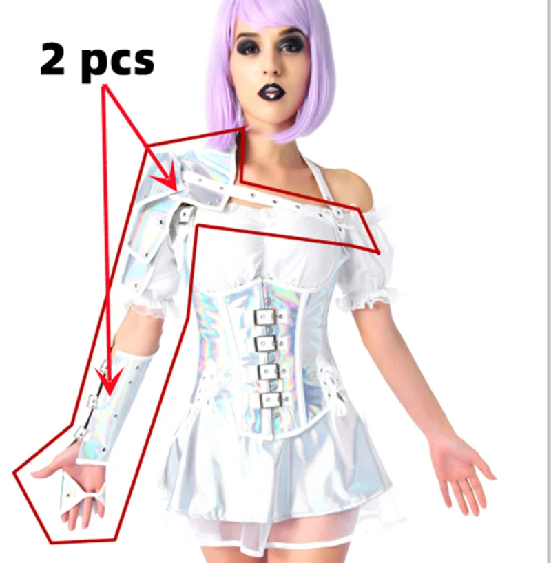 Унисекс готика стимпанк PU на одно плечо комплект ремней руку регулируемые