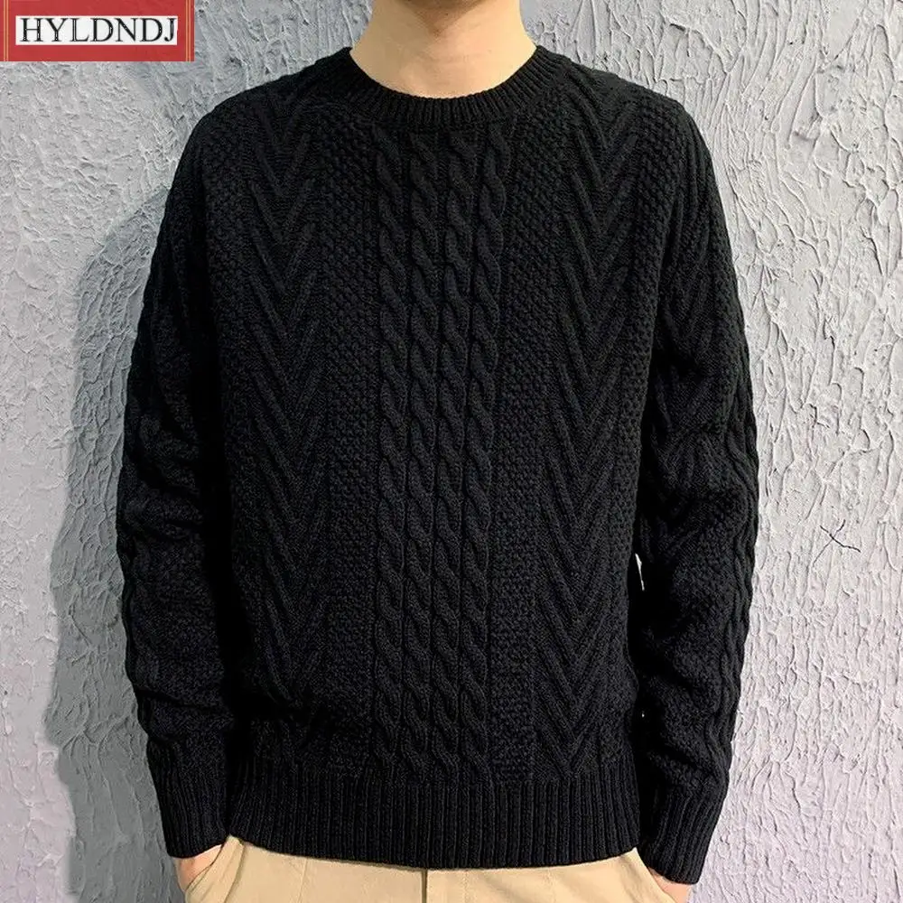 New Cable Knit Sweater Men Autumn Winter Tops Men Casual Chunky Knit Cardigan Men Pullover Sweaer Knitted Shirts
