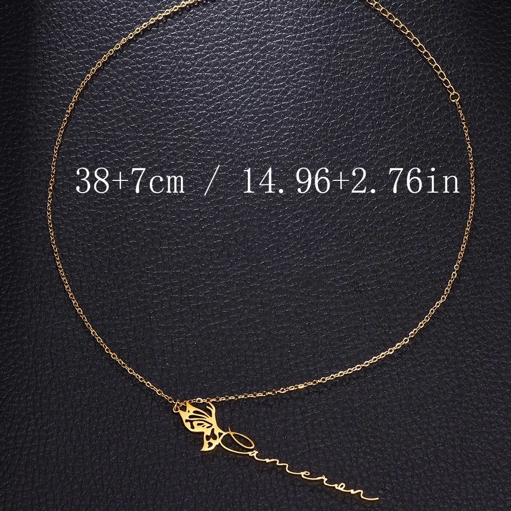 Персонализированные ожерелья с именем бабочки для женщин богемные ювелирные