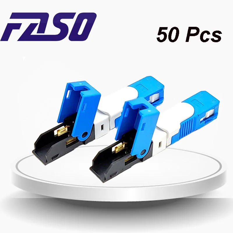 

(Estoque Pronto) 50 unidades ESC250D SC UPC Connector rápido especial, connector rápido FTTH de fibra óptica de alta precisão