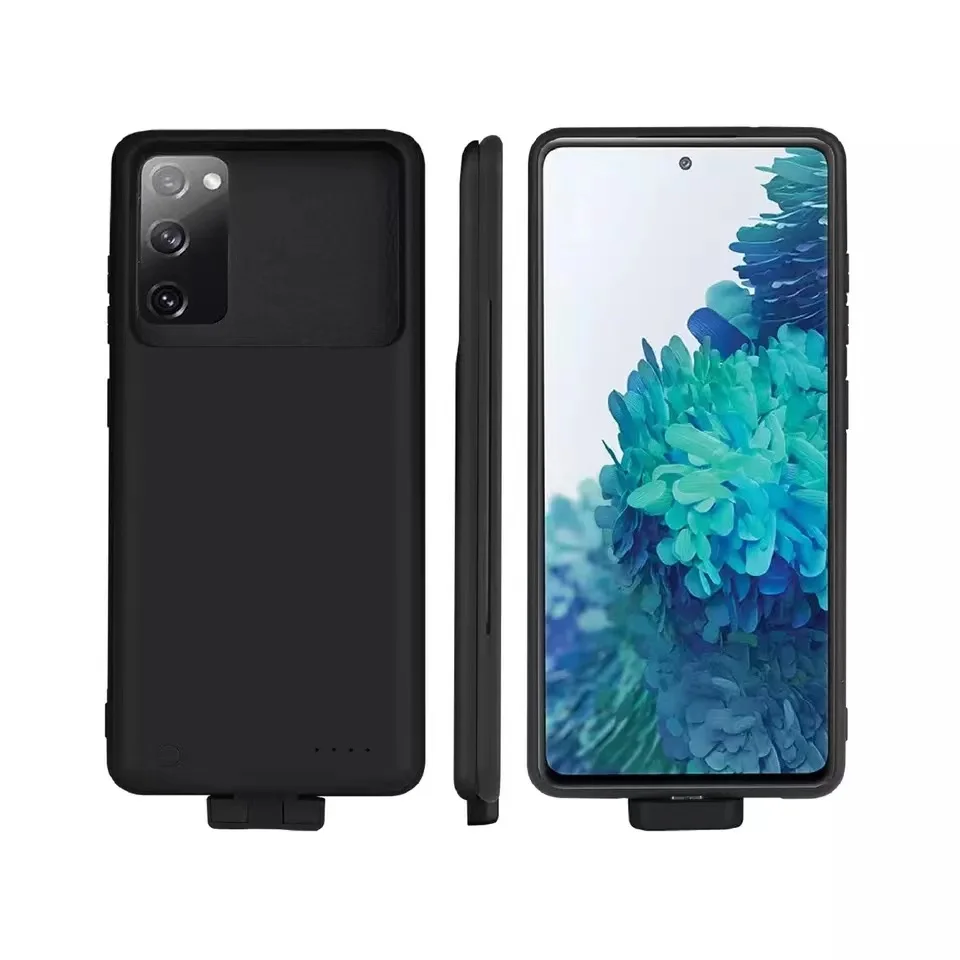 

S20 FE Battery Charger Case For Samsung Galaxy S20 FE 5G Slim Silicone shockproof Power bank Case Back clip battery Cover Capa