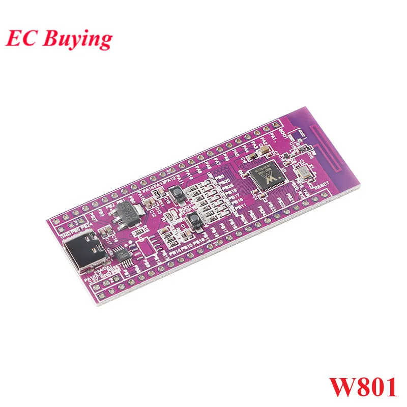 

W801 микроконтроллер 32 бит WiFi Bluetooth-совместимая Двухрежимная SoC макетная плата IoT MCU IC модуль W801-C400
