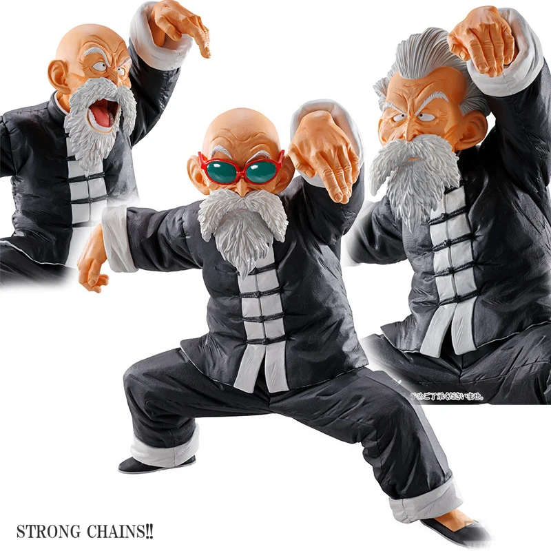 15.5CM Anime Figure Dragon Ball Z Strong Chains  Jackie Chun Muten Roshi DBZ Action Figure Collectible Model Gifts for Kids