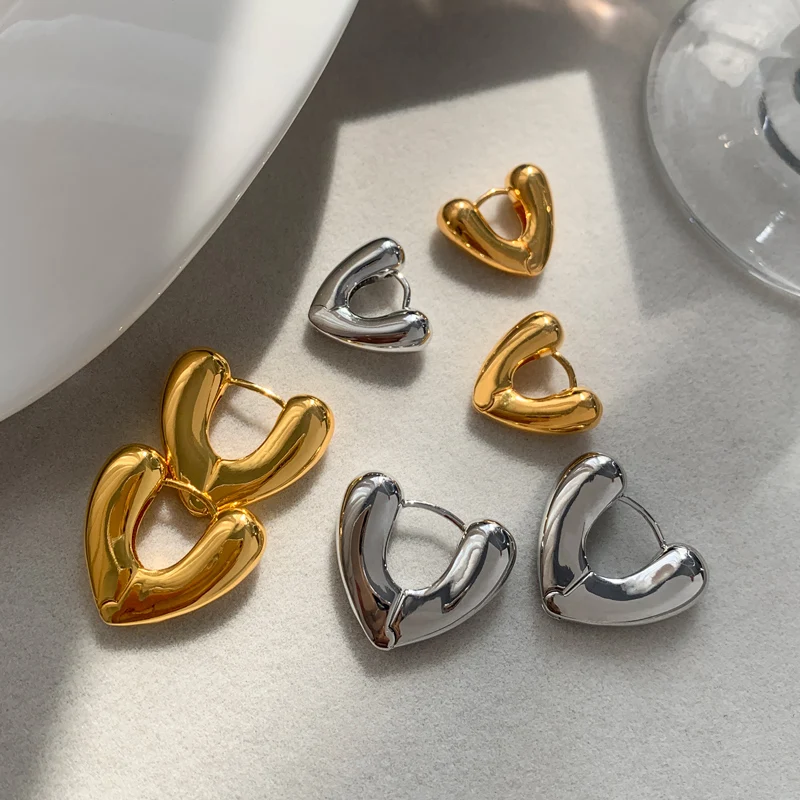 

Metal Love Earrings Luxury Trendy Unusual Accessories Jewelry For Woman
