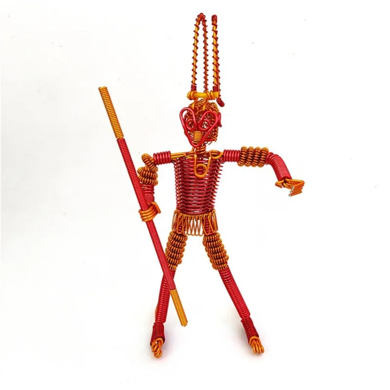 Мультяшная обезьяна в форме китайского ремесла ручной работы из металлической