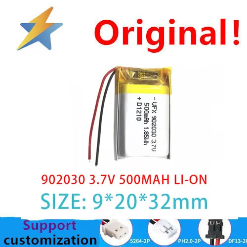 

buy more will cheap 902030 (500mah) 3.7V MP3 Bluetooth audio ul1642 Battery LED solar energy protected audio headset good