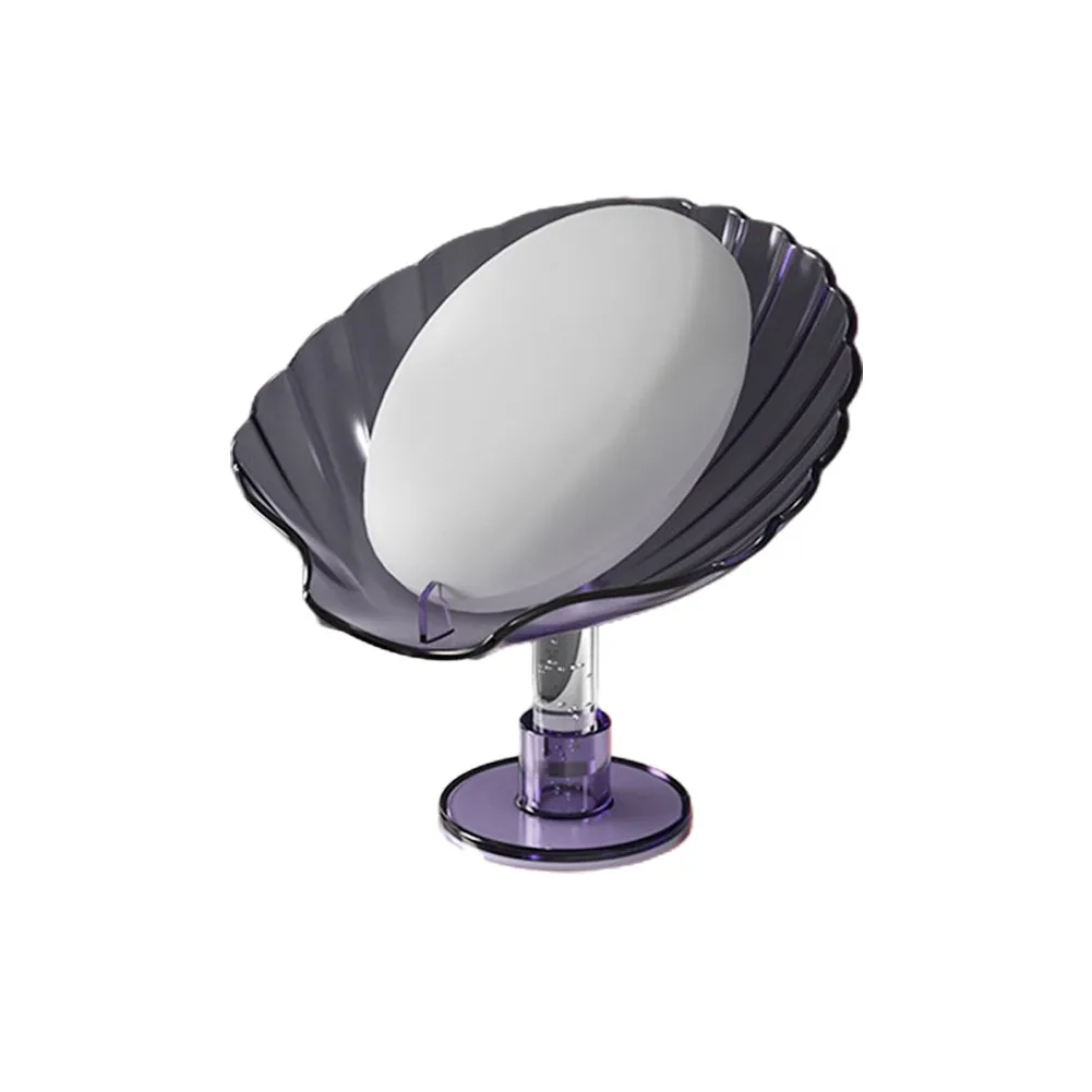 

1PC ABS Soap Dish Petals Perforated Free Standing Suction Cup Drain Rack Toilet Laundry 45° Oblique For Wall Shelves
